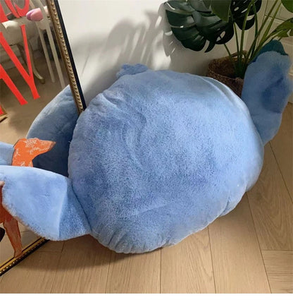 Comfortable Stitch Back Cushion Cuddly Throw Pillow Stuffed Anime Cushion Headrest Car Home Decor Sofa Bed Birthday Gifts
