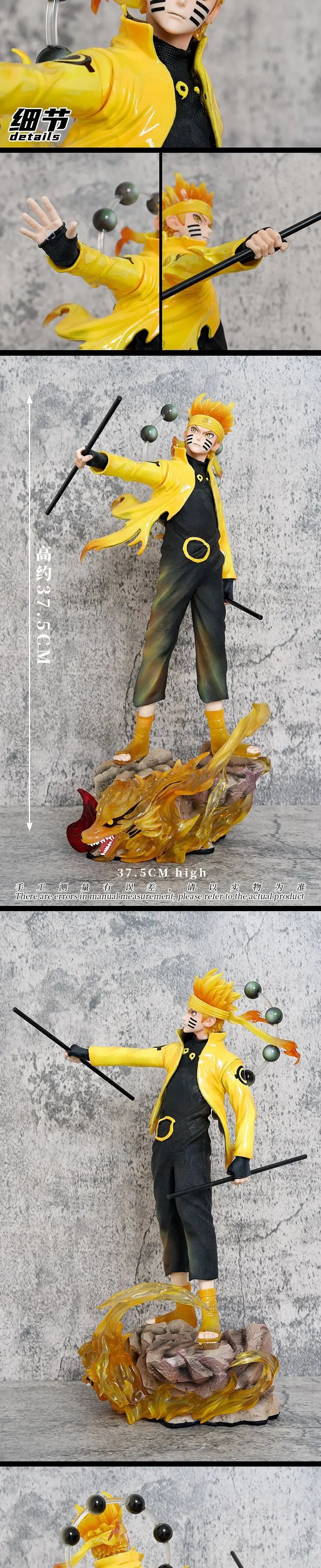 Anime Naruto Shippuden Figurine Naruto Uzumaki Uchiha Sasuke Action Figure 38cm PVC Toy Statue Collection Model Birthday Gifts