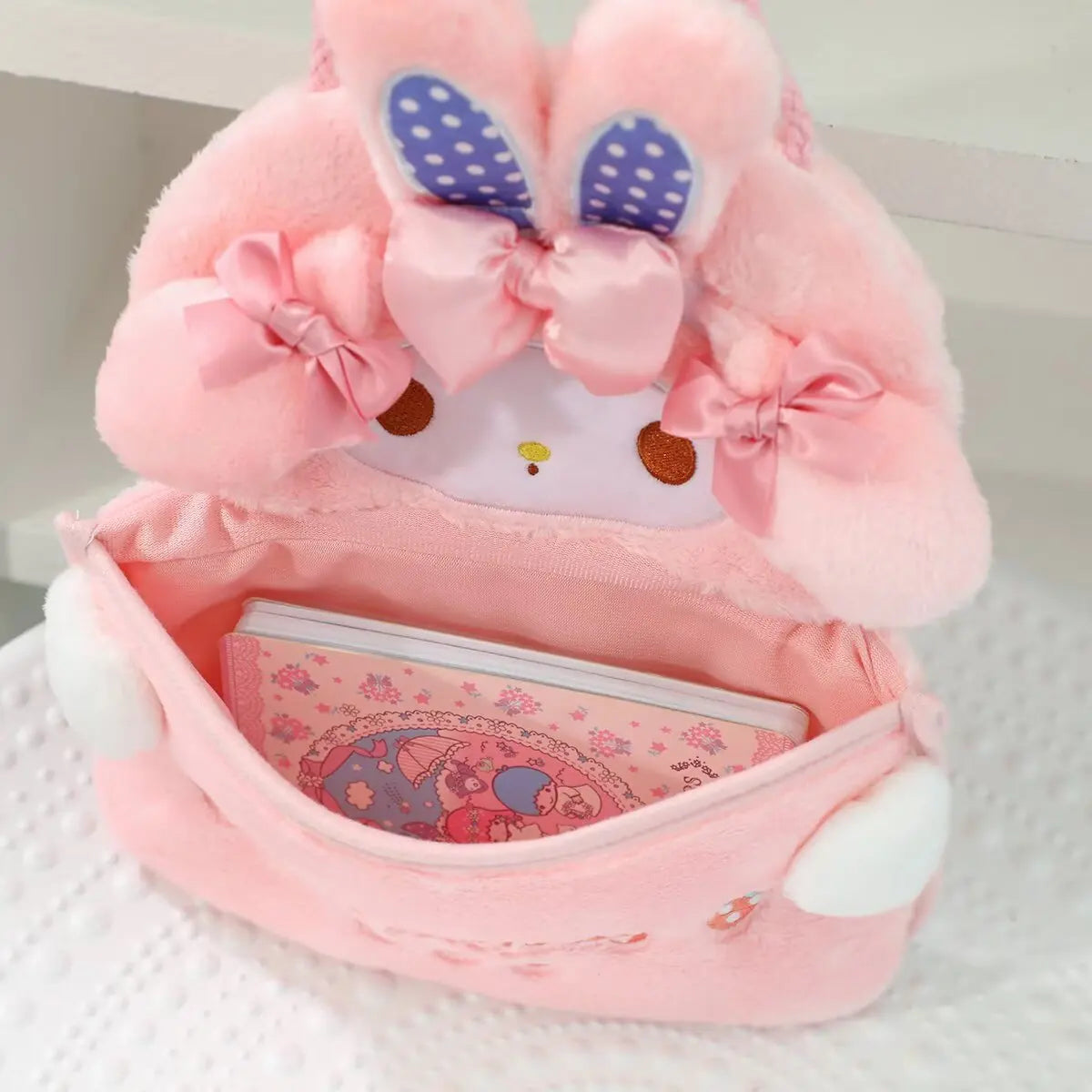Cartoon My Melody Storage Bag Lovely Anime Hanging Car Seat Back Storage Bag Sweet Piano Japanese Style Car Accessories Girl