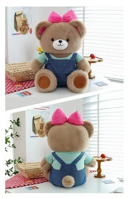 Cute Classic Butterfly Feifei Bear Plush Toys Kawaii Bow Tie Bear Plushie Pillow Stuffed Soft Dolls for Kids Girls Lover Gifts