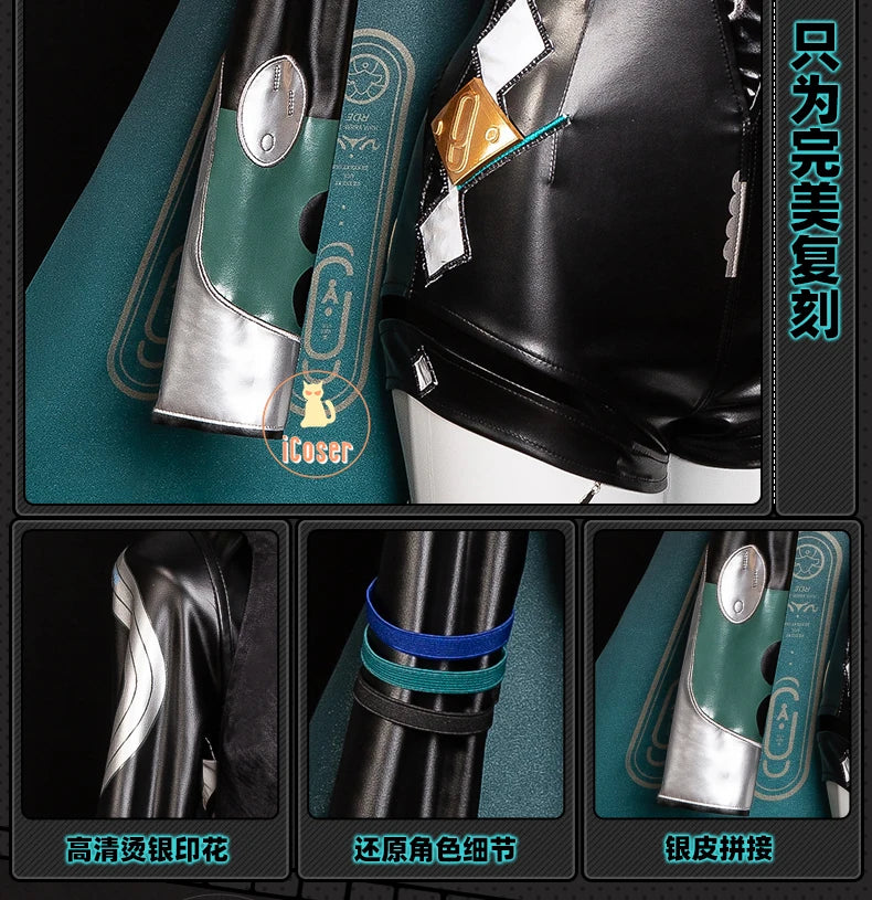 Zenless Zone Zero Lucia Cosplay Costume Wig Uniform Horns Headwear Tail Spook Shack Halloween Party for Women Girls Role Play