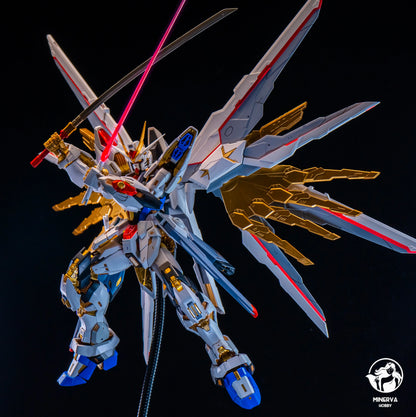In Stock Minerva Hobby Head Carving STRIKE FREEDOM MG MGEX Assembly Model Kit Fate With Lamp Toy Mecha Model Head Toys Gifts