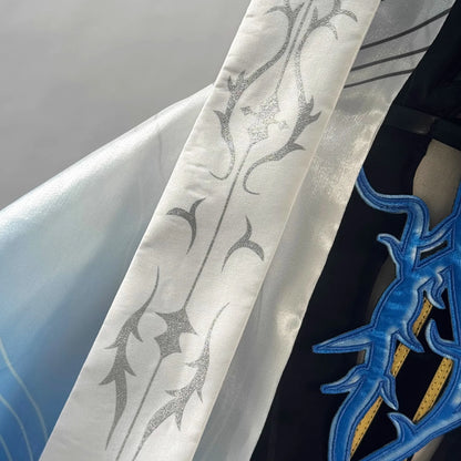 Wuthering Waves Fleurdelys Cosplay Costume Wig Uniform Cartethyia Elf Ears Rinascita Halloween Party for Women Girls Carnival