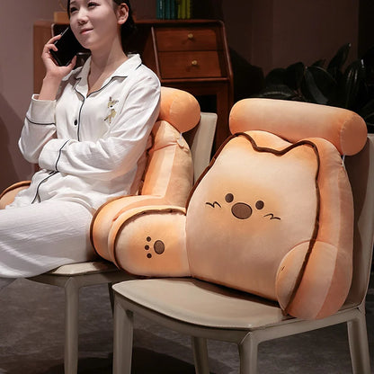 Comfortable Thickened Lumbar Support Cushion With Headrest Cartoon Cookie Anime Back Cushion Chair Bed Office Bedroom Girl
