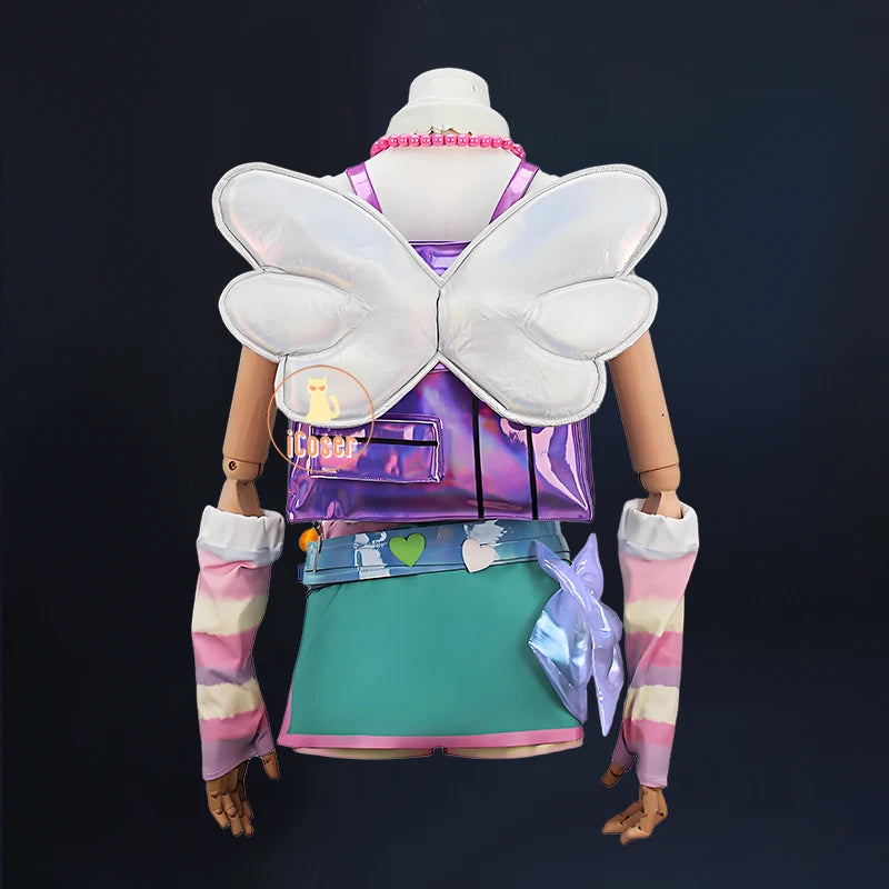 iCoser Path To Nowhere Poffy Cosplay Costume Wig Uniform Outfit Headwear Backpack Hat Halloween Party for Women Role Play Props