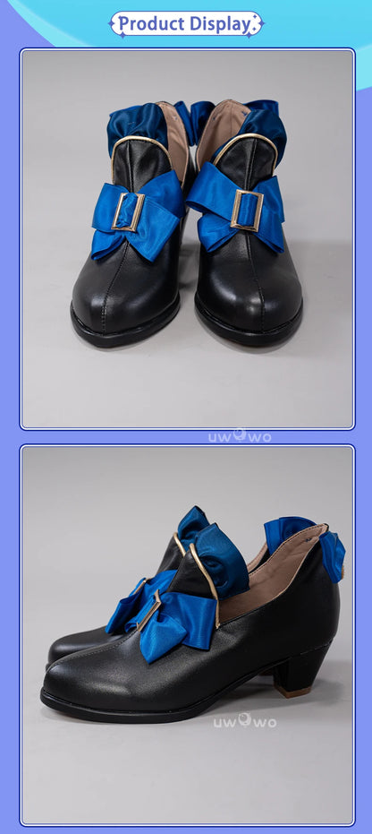 UWOWO Furina Cosplay Shoes Game Genshin Impact Furina Boots Focalors Hydro Archon Fontaine Rococo Style Cospaly Shoes