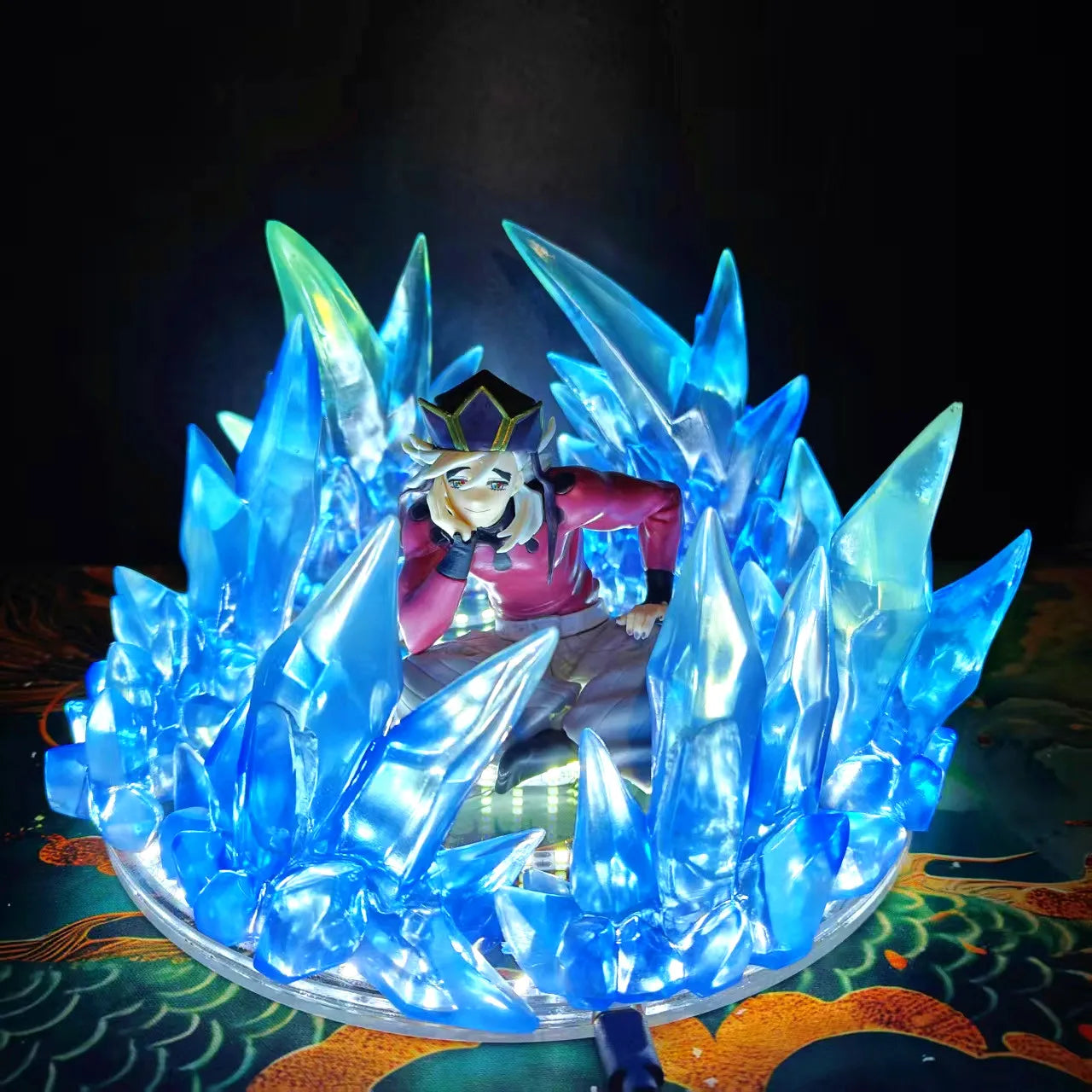 Demon Slayer Anime Doma Frozen Techniques DIY Led Effect Action Figure Kimetsu no Yaiba Domua Infinity Castle Figurine Toy Model