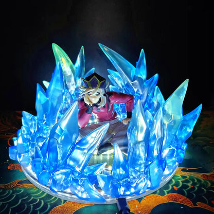 Demon Slayer Anime Doma Frozen Techniques DIY Led Effect Action Figure Kimetsu no Yaiba Domua Infinity Castle Figurine Toy Model