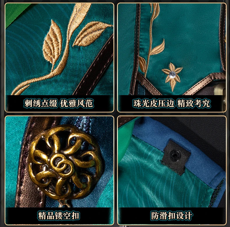 Identity V Art Dealer Cosplay Costume Wig Uniform Knight Richard Sterling Glasses Hat Roy Ramit Halloween Women Men Carnival Cos