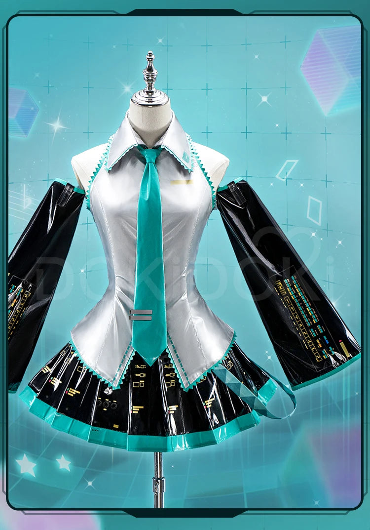 IN STOCK Mikuu Cosplay Costume DokiDoki-R Mikku Cosplay Women Cute Short Dress Costume Mikuu Cosplay Christmas