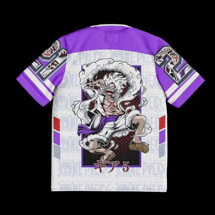 One Piece Luffy Anime Y2k Korean Style Kpop Baseball Hockey 21 Jersey T-shirt Fashion Streetwear Anime Daily Unisex Tops Tees