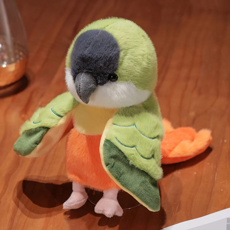 Kawaii Bird Hand Puppet Cute Parrot Cockatiel Budgie Soft Plush Toy Lovely Animal Plushies Parent-child Interactive Toys