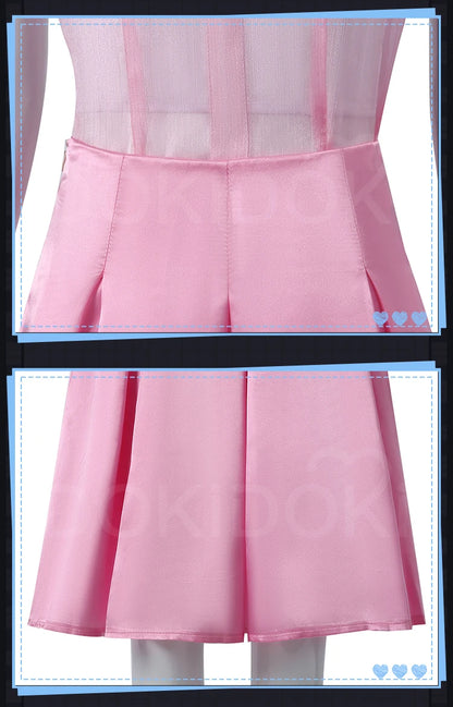 Glinda Elphaba Cosplay Costume Wicked Cosplay【XS-3XL】DokiDoki-N Women Black Pink Dress Glinda Cosplay School Uniform Plus Size