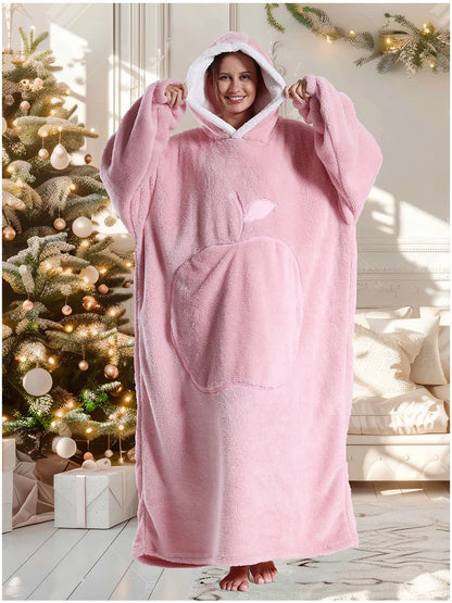 Women Hoodies Autumn Winter Extra Long Oversized Loungewear Clothes Couple Hoody Pajamas Warm Blanket Hoodie Plush Men Homewear