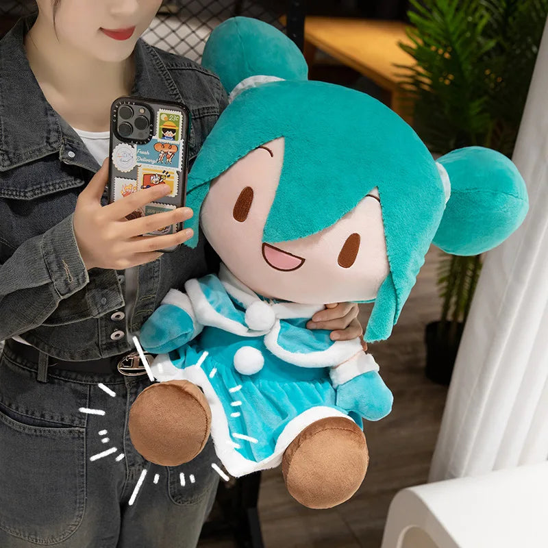 Lovely Hatsune Miku Fufu Plush Toys Preciality Classic Deep Sea Collection SEGA Hatsune Miku Stuffed Doll  Kids Xmas Gifts
