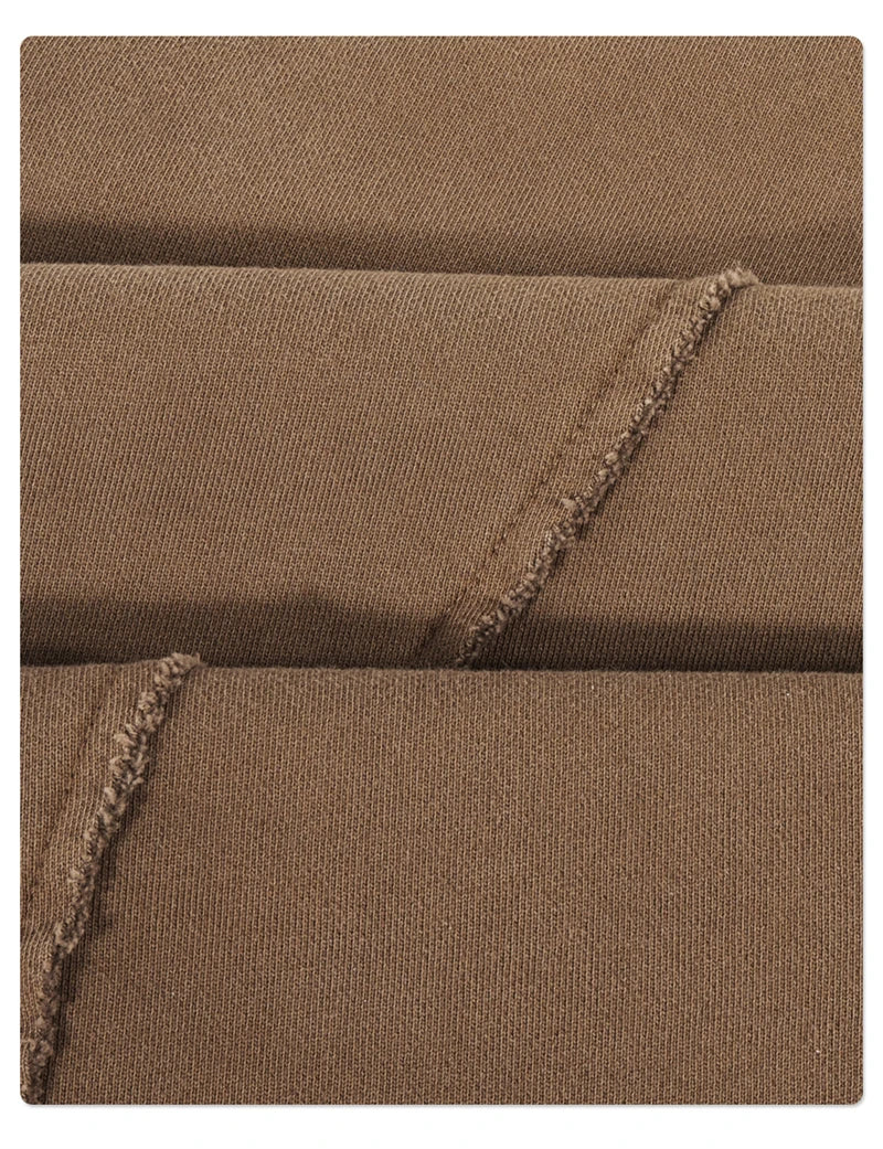 ZODF Retro Autumn Washed Loose Edge 430gsm Cotton Pants For Man Unisex Distressed Old Money Straight Patchwork Trousers HY1105