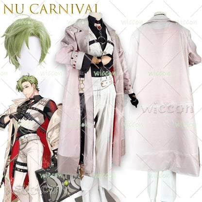 Aulwen Silver Bullet Nu Carnival Confessor Adult Polyester Costume - suit wig / XS