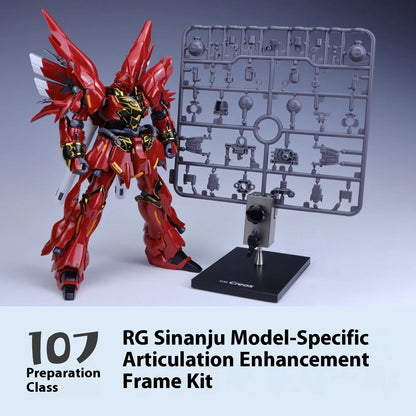 In Stock 107 Model Kits RG Sinanju Reinforced Movable Frame Modified Parts Mobile Suit Model Details Replacement Parts Assembly