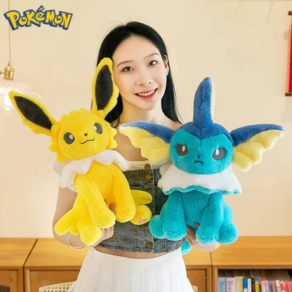 45/60/80CM Big Size Pokémon Jolteon Plushies ‌Vaporeon Cartoon Anime Stuffed Ornament Comfortable Soft Doll Children's Toy Gift