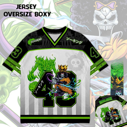 43 Jersey One Piece Soulking Brook Anime Y2k Style Kpop Baseball Hockey T-shirt Fashion Streetwear Anime Daily Unisex Tops Tees