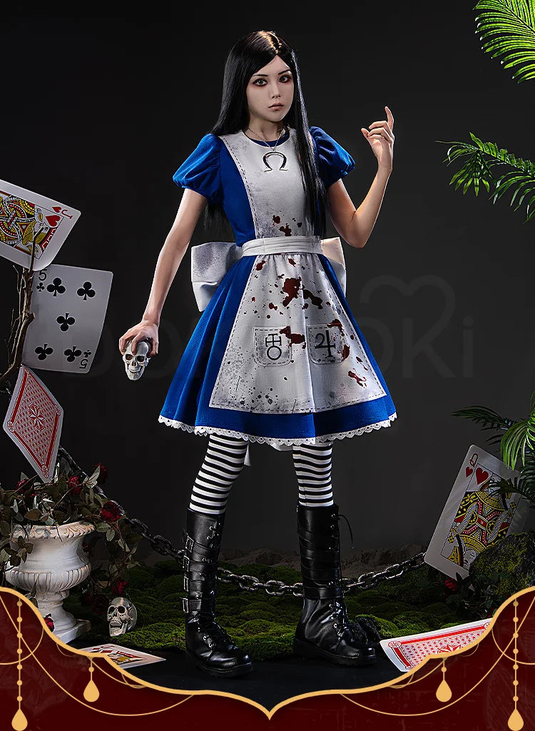 IN STOCK Alice Cosplay Costume Game Alice Madness Returns【S-3XL】DokiDoki-SR Women Halloween Dress Plus Size