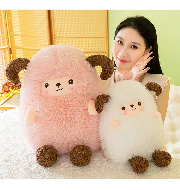 Sheep Doll Plush Toy Cute Sheep Soft Stuffed Animal Sleeping Pillow Cushion Christmas Gifts for Kids and Girls
