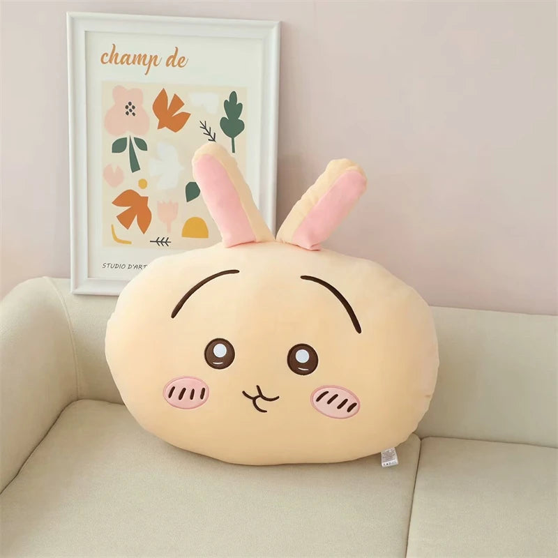 Comfortable Chiikawa Back Cushion Very Soft Throw Pillow Stuffed Hachiware Usagi Momoga Cuddly Plushies Sofa Bed Home Decor