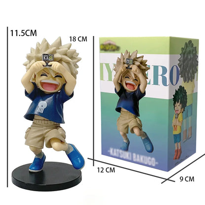 My Hero Academia Chibi PVC Figurines Tomura Shigaraki Izuku Midoriya Katsuki Bakugo Collectible Toy Model - with box F