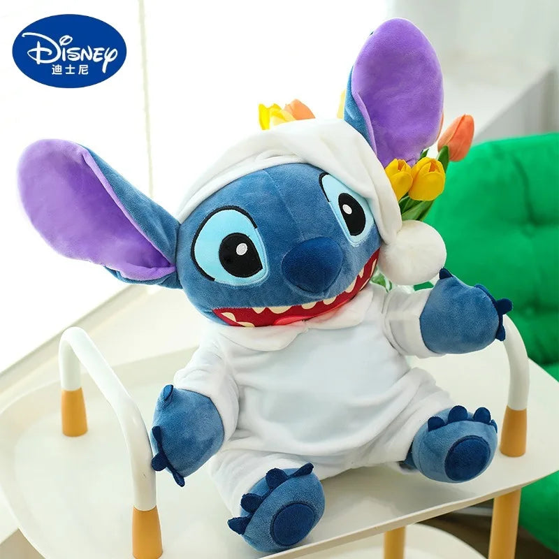 40/50/70cm Super Big Size Pajamas Stitch Disney Anime Plush Stuffed Doll Kawaii Room Decor Lilo & Stitch Plushies Holiday Gift