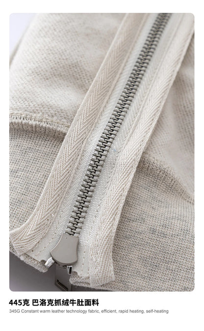 ZODF Trendy 2025 Heavy Weight 445gsm Zipper Hoodies For Man Unisex Casual Zip-up Hooded SweatShirts Coats HY1102