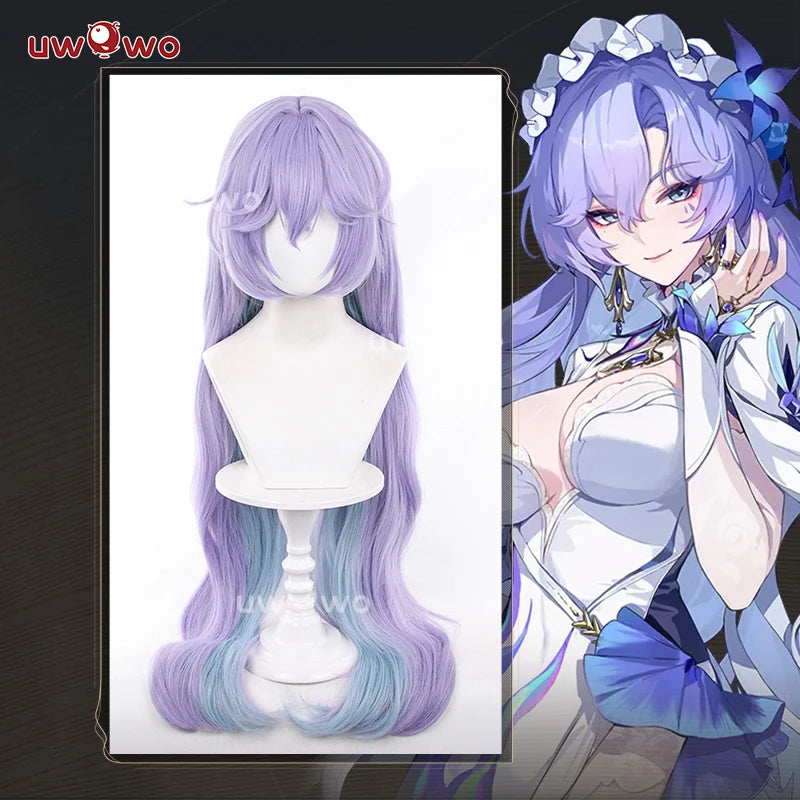 UWOWO Cantarella Wig Game Wuthering Waves WuWa Cantarella Jellyfish Cosplay Wig Long Hair Purple Hair