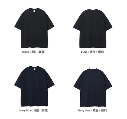 ZODF New Spring Summer Men 305gsm Cotton T Shirts Unisex Heavy Weight Oversized FG Noshrink Basic Solid T-Shirt Tees HY0165