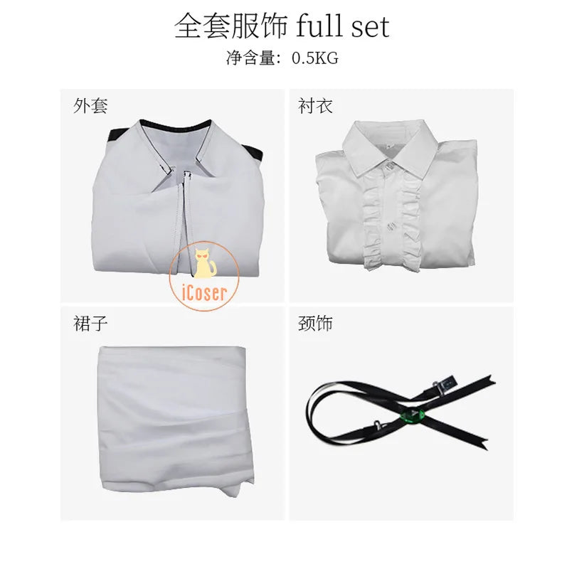 Anime Rock Is A Lady's Modesty Otoha Kurogane Cosplay Costume Wig JK Dress Lilisa Suzunomiya Halloween for Women Girls Carnival