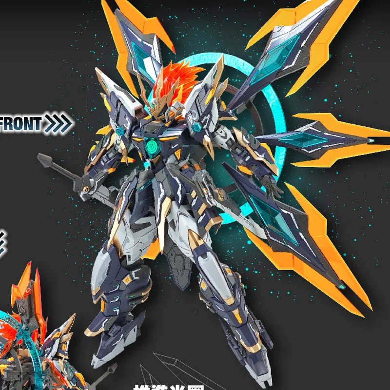 1/100 Scale SNAA Assembly Model Kit Wu Huang YR-03 Mecha with Water Slide Decals Display Base & Full Frame Backpack