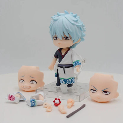10cm Gintama Anime Figure #2420 Sakata Gintoki Action Figure Humorous Man Figurine PVC Collection Model Doll Toys Birthday Gifts