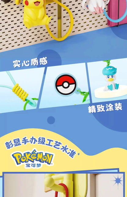 Genuine Pokemon Keychain Pikachu Gengar Sylveon Sprigatito Quaxly Fuecoco Anime Action Figure Toy Keyring Fragrance Pendant Gift