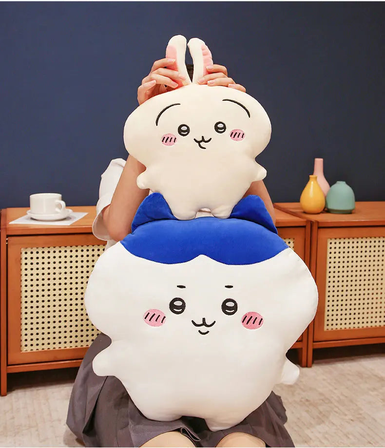 Very Soft Chiikawa Hachiware Usagi Back Cushion Big Size Cuddly Pillow Cartoon Stuffed Anime Sofa Bed Cushion Home Decor Gifts