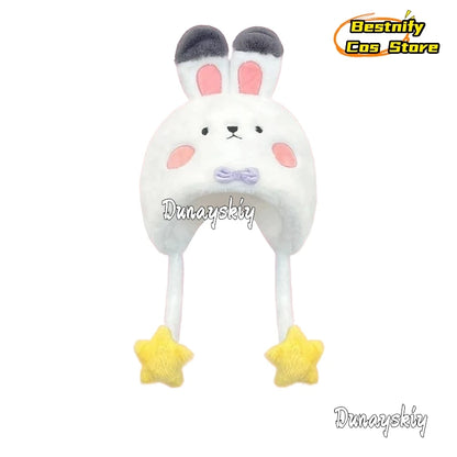 Bestnify Cos Fluffy Blusher Rabbit Plush Hat 54-58CM Polyester - A4 / China Mainland
