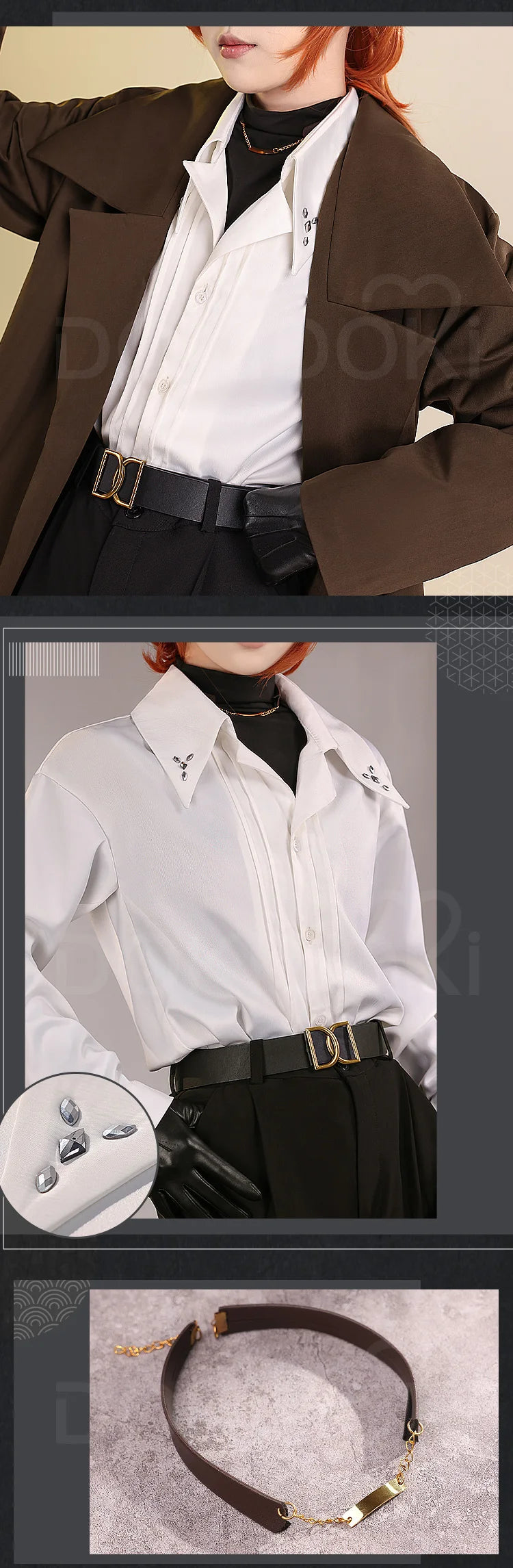 IN STOCK Nakaharaa Chuyaa/Dazaii Osamuu Cosplay Costume Anime Cosplay DokiDoki-SR Cosplay Costume Nakahara Chuuya Men Cosplay