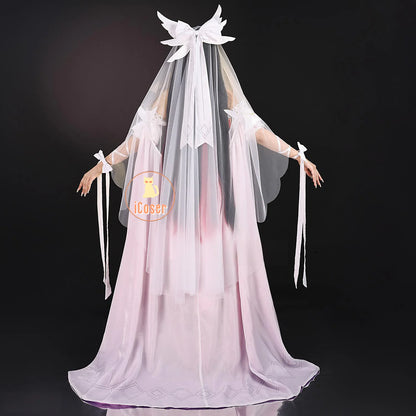 Genshin Impact Columbina FES 2026 Cosplay Costume Wig Dress The Damselette Eleven Fatui Harbingers Halloween Party Women Girls