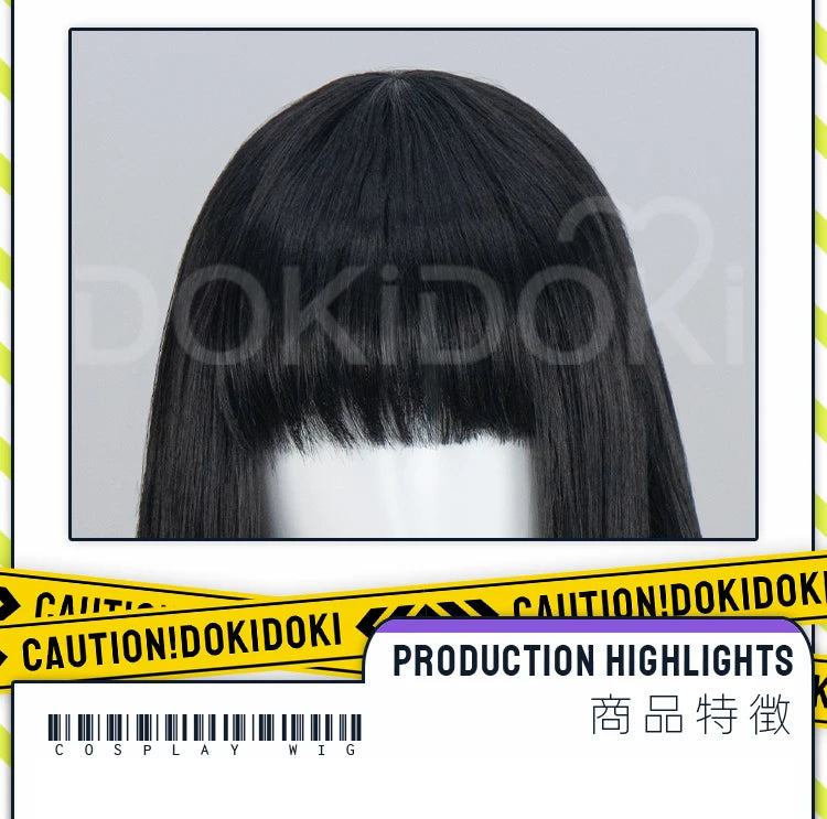 IN STOCK Osaragi Wig Anime Cosplay DokiDoki Women 100cm Black Long Hair Osaragi Cosplay Free Wig Cap