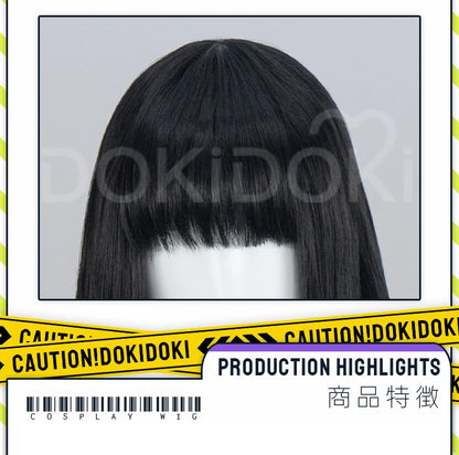 IN STOCK Osaragi Wig Anime Cosplay DokiDoki Women 100cm Black Long Hair Osaragi Cosplay Free Wig Cap