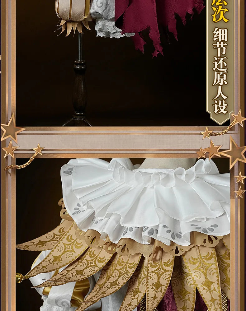 Identity V Hullabaloo Mike Morton Brightest Star Cosplay Costume Wig Uniform Hat Props Halloween Party for Women Men Carnival