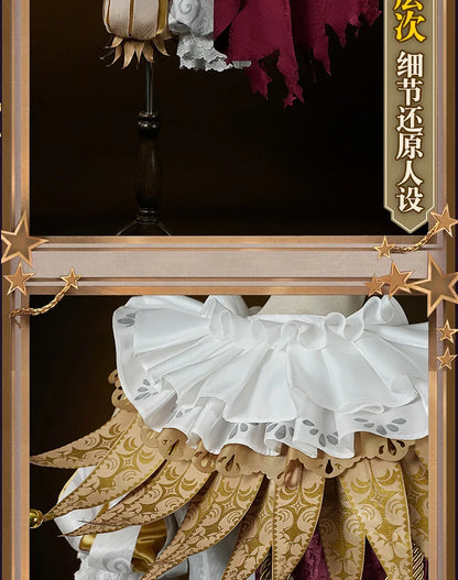 Identity V Hullabaloo Mike Morton Brightest Star Cosplay Costume Wig Uniform Hat Props Halloween Party for Women Men Carnival