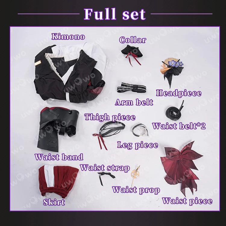 PRE SALE UWOWO Game Genshin Impact Baal Raiden Shogun Detective Fanart Casual Cosplay Costume S-3XL Halloween Costume