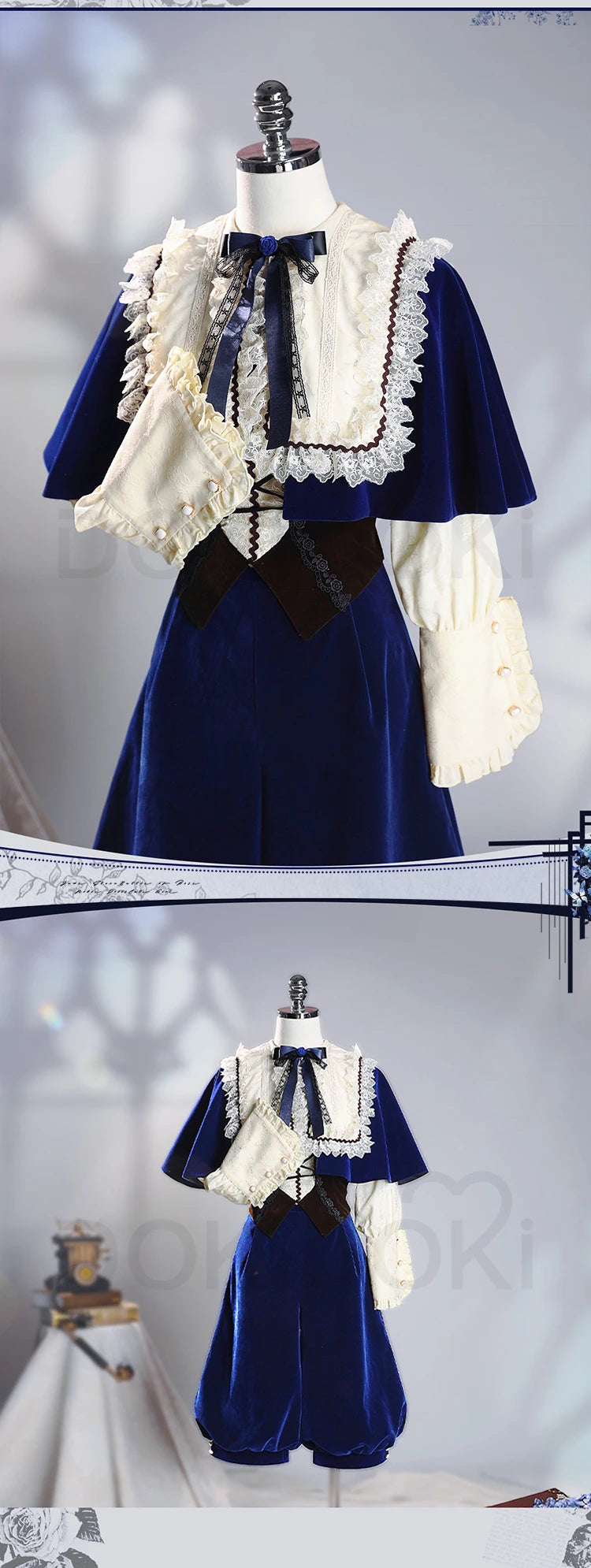 Souseiseki Cosplay Costume Anime Rozen Maiden Cosplay DokiDoki Women Cute Blue Dress Christmas Costume Souseiseki Cosplay