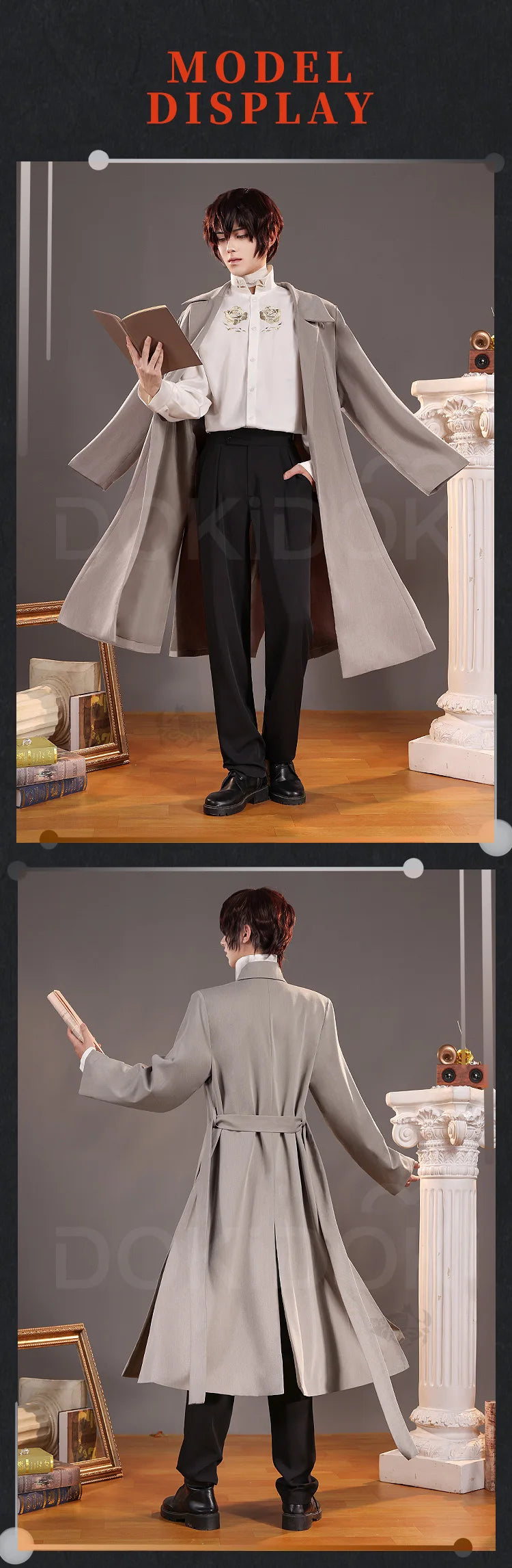 IN STOCK Nakaharaa Chuyaa/Dazaii Osamuu Cosplay Costume Anime Cosplay DokiDoki-SR Cosplay Costume Nakahara Chuuya Men Cosplay