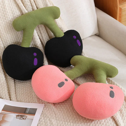 45cm Fruit Cherry Shaped Plush Pillow Soft Cute Pink Cherry Plushies Toy Hug Pillow Lovely Room Sofa Decoration