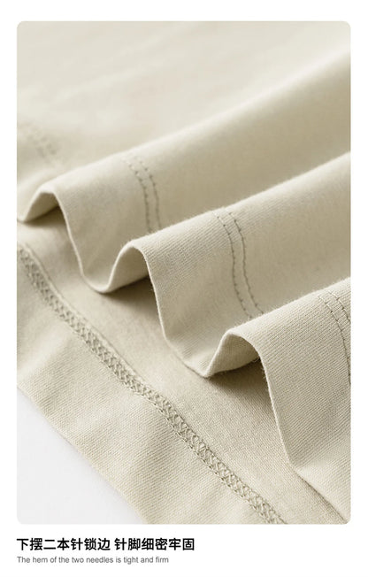 ZODF 2025 Summer Men 180gsm Solid T-Shirts Women Unisex Loose Basic Breathable Cotton T Shirt Brand Tees HY0971