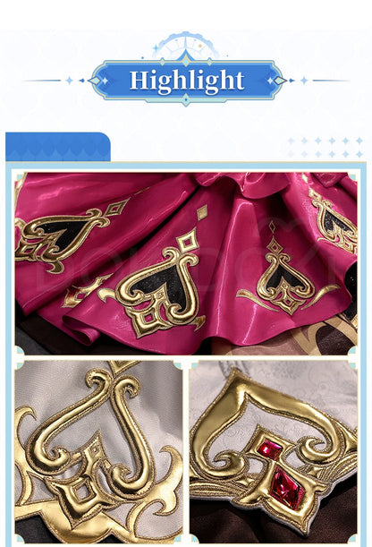 IN STOCK Escoffier Cosplay Costume Game Genshin Impact DokiDoki-SR Women Fontaine Costume Escoffier Cosplay Tail Wig